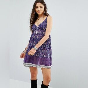 NWT RAGA PURPLE BABYDOLL SUNDRESS SIZE M